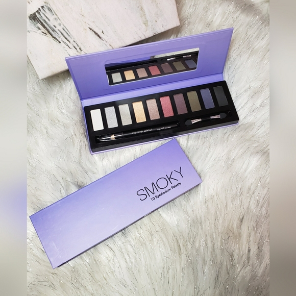 Profusion Smoky 10 Color Eyeshadow Palette With Eyeliner & Brush - Picture 2 of 3
